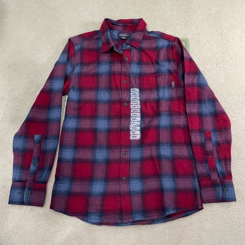 Eddie Bauer Bristol Men's Flannel Shirt Size Small NWT